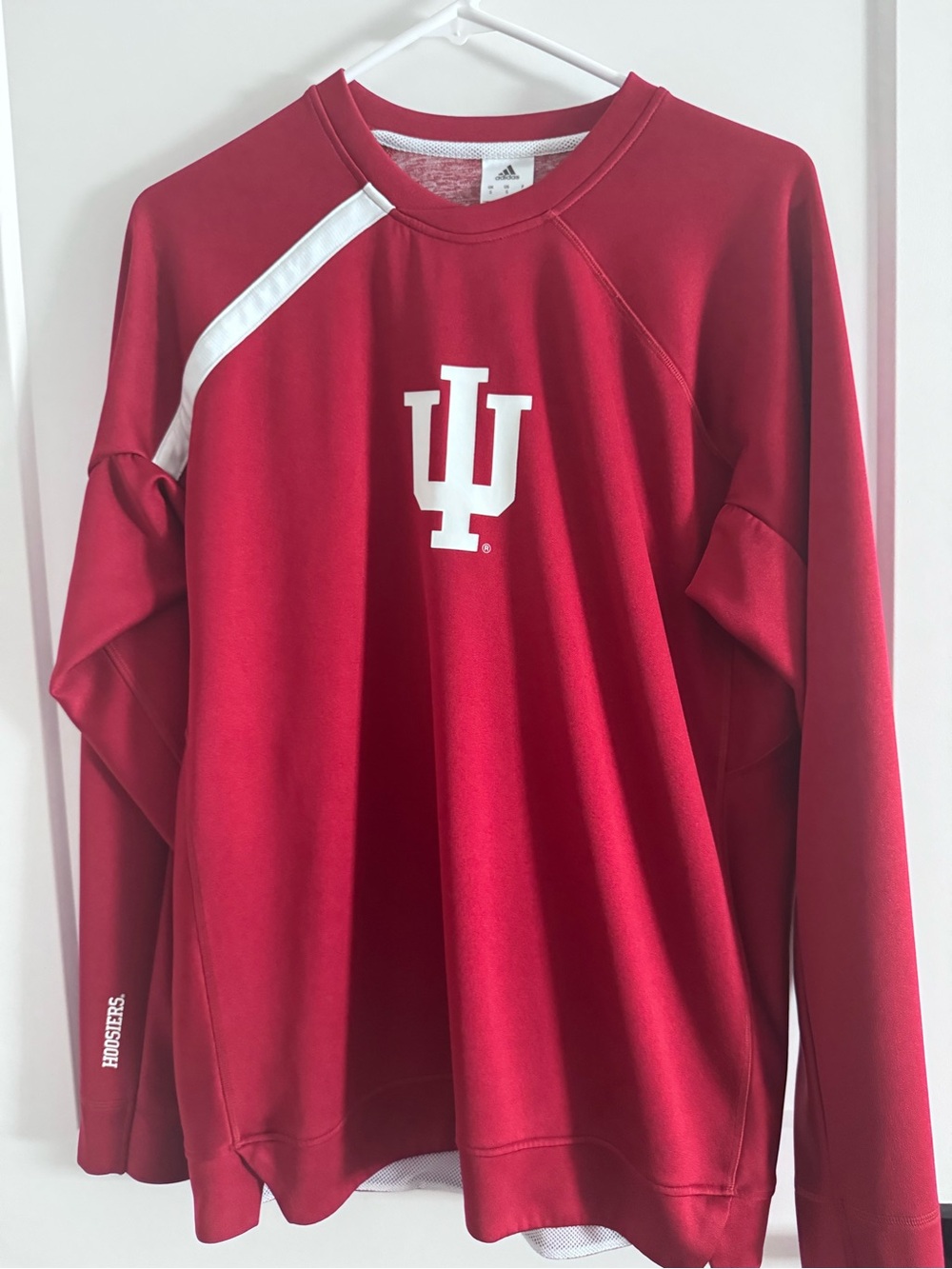adidas Maroon Crewneck with White Accent and IU Logo
